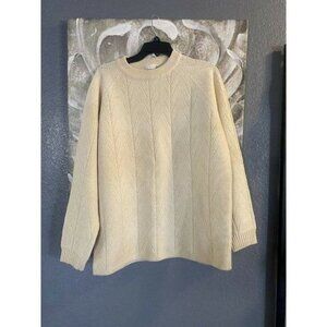 Vintage Aspen Skiwear Off White Cream Wool Knit PuLLOVER